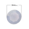 Picture of Acrylic ss38 Pointed Back Rhinestones Round Gray Faceted 8mm(3/8")Dia, 500 PCs