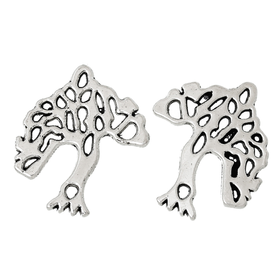 Picture of Connectors Findings Tree Antique Silver Color 19mm x 17mm, 100 PCs