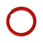 Picture of Iron Based Alloy Keychain & Keyring Circle Ring Red 25mm Dia, 20 PCs