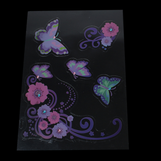 Изображение Наклейки на Ipad Бабочка Разноцветный с узором “ Цветок ” 24см x 17см, 5 Листов