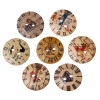 Picture of Wood Sewing Buttons Scrapbooking Round At Random Mixed 2 Holes Clock Pattern 20mm( 6/8") Dia, 100 PCs