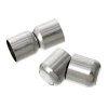 Picture of Zinc Based Alloy Magnetic Clasps Cylinder Silver Tone 20mm x 10mm, 2 Sets