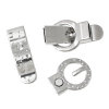 Picture of Zinc Based Alloy Magnetic Clasps Belt Buckle Silver Tone (Can Hold ss4 Rhinestone) 38mm x 22mm, 2 Sets