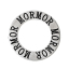 Bild von Zinklegierung Metallringe Kreis Antiksilber Message " Mormor " 24mm D., 20 Stück