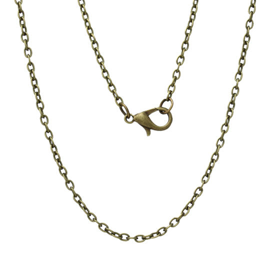 Изображение Ожерелья из Цепочек Античная Бронза, Позолоченные цепочки 77.0см длина, 12 ШТ