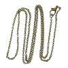 Picture of Iron Based Alloy Cable Chain Necklace Antique Bronze 62cm(24 3/8") long, Chain Size: 3x2mm(1/8"x1/8"), 12 PCs