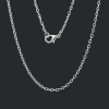 Picture of Iron Based Alloy Cable Chain Necklace Silver Plated 77cm(30 3/8") long, Chain Size: 3x2mm(1/8"x1/8"), 12 PCs
