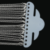 Image de Colliers de Chaînes en Alliage de fer Argenté avec perles forme croix 62.0cm long, Taille de chaînon: 3x2mm, 12 Pcs