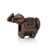 Picture of Zinc Metal Alloy European Style Large Hole Charm Beads Elephant Antique Copper About 16mm( 5/8") x 12mm( 4/8"), Hole: Approx 4.8mm, 50 PCs