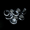 Picture of Transparent Glass Dome Seals Cabochons Oval Flatback Clear 30mm(1 1/8") x 20mm( 6/8"), 4 PCs
