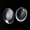 Picture of Transparent Glass Dome Seals Cabochons Oval Flatback Clear 30mm(1 1/8") x 20mm( 6/8"), 30 PCs