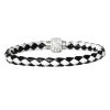 Bild von 5 Strange Messing Einfach Geflochtene Armbänder Schwarz & Weiß Facettiert Transparent Strass