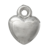 Bild von CCB Plastik Anhänger Herz Silberfarben 14mm x 11mm, 100 Stücke