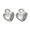 Bild von CCB Plastik Anhänger Herz Silberfarben 14mm x 11mm, 100 Stücke