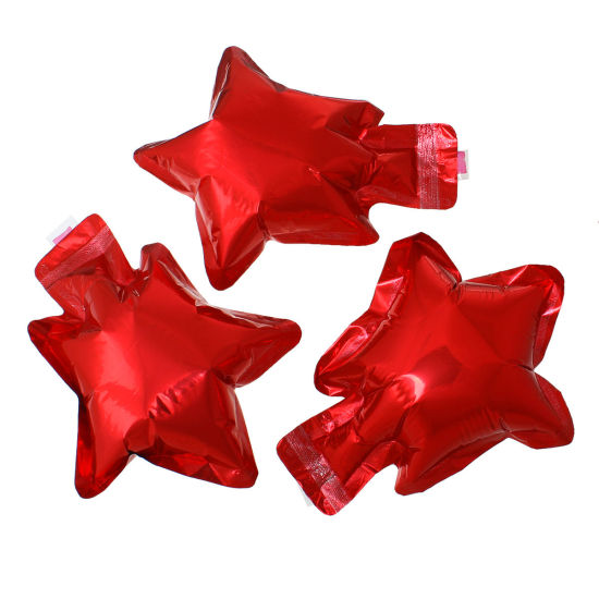 Изображение Алюминиевая фольга Воздушный шар Звезда Красный 15см x 12.3см, 10 ШТ