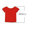 Picture of Natural Wood Embellishments Scrapbooking Clothes At Random Mixed 24mm(1") x 22mm( 7/8"), 100 PCs