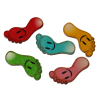 Picture of Wood Embellishments Scrapbooking Feet At Random Mixed Smile Pattern 35mm(1 3/8") x 16mm( 5/8") 50 PCs