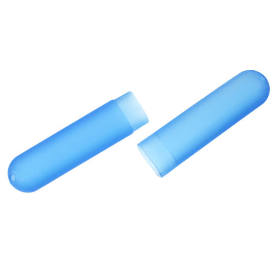 Bild von ABS Plastik Zahnbürstenhalter für Reisen Zahnbürstenhülle Speicher Organisator Rechteck Blau 20.5cm x 3cm 5 Stück