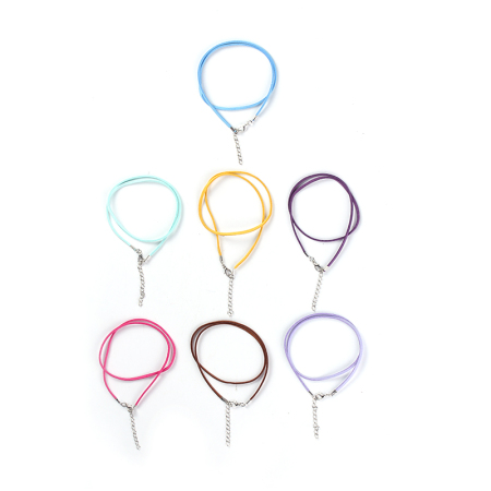 Velvet Faux Suede Cord Necklace At Random Mixed 45cm(17 6/8") long, 10 PCs
