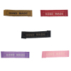 Picture of Terylene Woven Printed Labels DIY Scrapbooking Craft Rectangle At Random Mixed Message Pattern " Hand Made " 45.0mm(1 6/8") x 10.0mm( 3/8"), 100 PCs