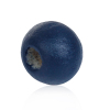 Picture of Wood Spacer Beads Round Navy Blue About 6mm Dia., Hole: Approx 1.6mm-2.1mm, 1000 PCs