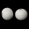 Picture of Wood Spacer Beads Round White About 6mm Dia, Hole: Approx 2mm-2.5mm, 1000 PCs