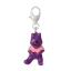 Picture of Zinc Metal Alloy Clip On Charms For Vintage Charm Bracelets Bear Animal Silver Plated Purple & Pink Enamel 39mm(1 4/8") x 13mm(4/8"), 2 PCs