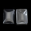 Picture of 3 PCs Glass Dome Seals Cabochon Rectangle Flatback Transparent Clear 25mm x 18mm