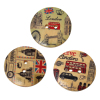 Picture of Wood Sewing Buttons Scrapbooking Round At Random Mixed 2 Holes 3cm(1 1/8") Dia, 20 PCs