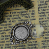 Picture of Zinc Based Alloy Cabochon Settings Connectors Oval Antique Silver Color (Fits 14mm Dia) With Transparent Glass 29mm(1 1/8") x 21mm( 7/8"), 30 Sets