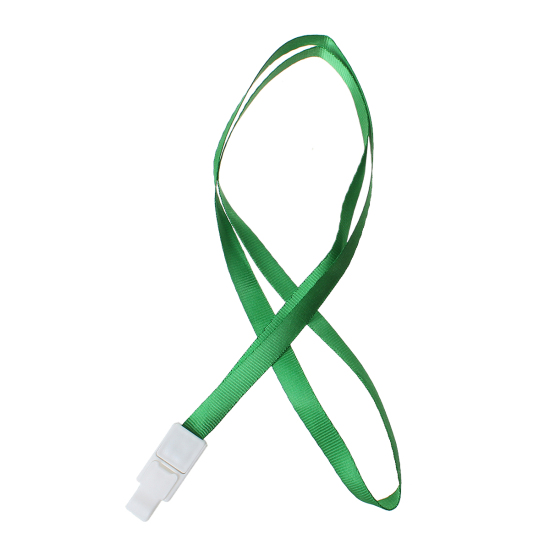 Picture of Polyester & PVC ID Holder Neck Strap Lanyard Green 47.5cm(18 6/8") long, 20 PCs