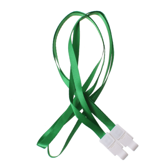 Picture of Polyester & PVC ID Holder Neck Strap Lanyard Green 47.5cm(18 6/8") long, 20 PCs