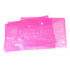Picture of PVC Documents Pouch File Bag Office Rectangle Fuchsia Lattice Pattern 35cm x 25cm, 10 PCs