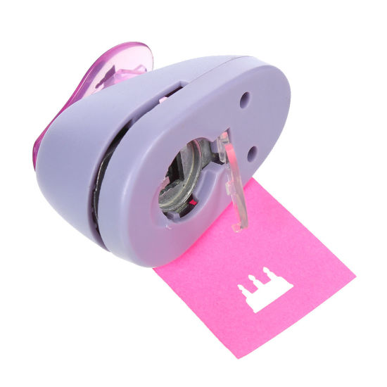 ABS 穴あけパンチ 熨斗 薄紫色 ケーキ柄 6.9cm x 4.1cm、 1 個 の画像