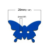 Picture of Natural Wood Sewing Button Scrapbooking Butterfly At Random Mixed 2 Holes 29mm(1 1/8") x 19mm( 6/8"), 50 PCs