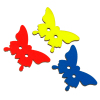 Picture of Natural Wood Sewing Button Scrapbooking Butterfly At Random Mixed 2 Holes 29mm(1 1/8") x 19mm( 6/8"), 50 PCs