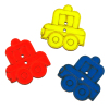 Picture of Natural Wood Sewing Button Scrapbooking Car At Random Mixed 2 Holes 27mm(1 1/8") x 26mm(1"), 50 PCs