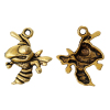 Picture of Zinc Metal Alloy Charm Pendants Bees Animal Gold Tone Antique Gold 21mm x 17mm( 7/8" x 5/8"), 100 PCs