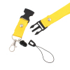 Picture of Polyester ID Holder Neck Strap Lanyard Survival Buckle Clasp Yellow 56cm(22") long long, 5 PCs