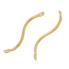 Picture of Brass Charm Pendants For Earrings S-shaped Brass Tone 21mm( 7/8") x 2mm( 1/8"), 200 PCs