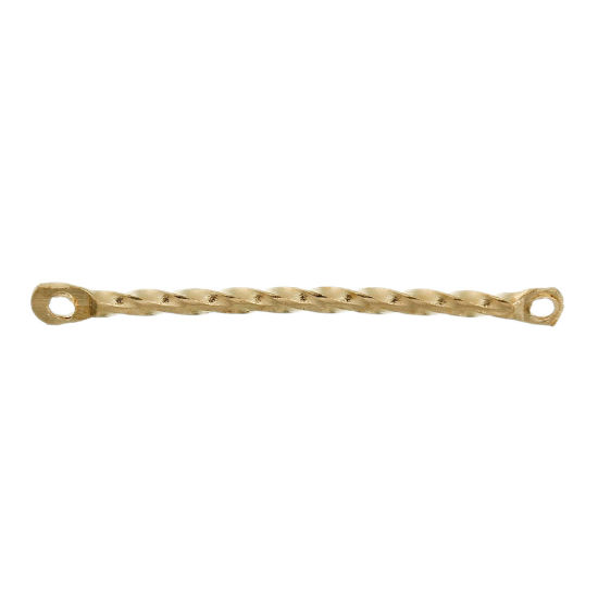 Immagine di Ottone Charm Orecchino Intrecciato Colore di Ottone 25mm x 2mm , 200 Pz