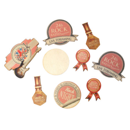 Wood Embellishments Findings Natural At Random Pattern 6.7cm x4.9cm(2 5/8" x1 7/8") - 3.8cm x2.5cm(1 4/8" x1") , 30 PCs