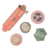 Picture of Wood Embellishments Findings Natural At Random Pattern 10.3cm x3.7cm(4" x1 4/8") - 3.4cm x3.4cm(1 3/8" x1 3/8") , 30 PCs