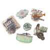 Picture of Wood Embellishments Findings Natural At Random Mixed Pattern 7cm x6cm(2 6/8" x2 3/8") - 3.4cm x3.4cm(1 3/8" x1 3/8") , 30 PCs