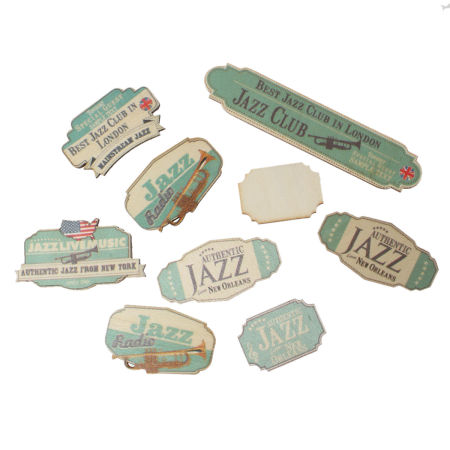 Natural Wood Embellishments Findings Green At Random Pattern 12.3cm x2.6cm(4 7/8" x1") - 4.2cm x2.9cm(1 5/8" x1 1/8") , 30 PCs