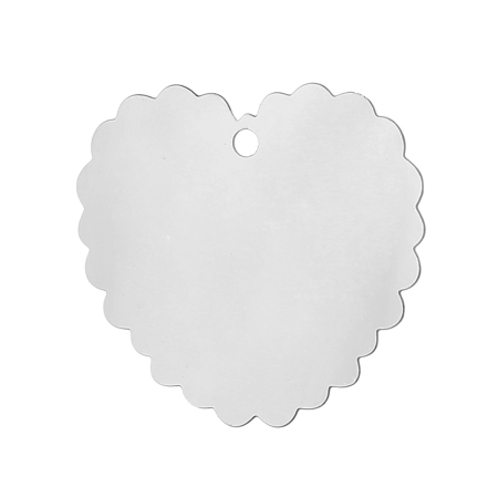 Picture of 3 PCs 304 Stainless Steel Filigree Stamping Charms Silver Tone Heart 23mm x 21mm