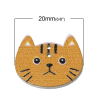 Bild von Natürliches Holz Nähen Knöpfe Scrapbooking Katze gemischt 2 Löcher 20mm x 16mm, 100 Stück