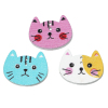 Bild von Natürliches Holz Nähen Knöpfe Scrapbooking Katze gemischt 2 Löcher 20mm x 16mm, 100 Stück