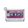 Imagen de 60 Unidades Zamak Colgantes Tono de Plata Cinta de Cassette 29mm x 19mm