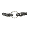 Picture of Zinc Based Alloy Hook Clasps Dragon Antique Silver Color (Fits 7mm Cord) 8.1cm x 2.5cm, 2 Sets